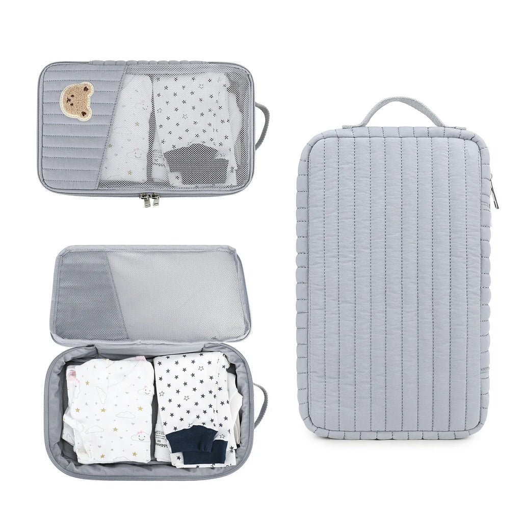 Sac à couches mignon pour poussette, sac suspendu, rangement séparé pour vêtements et couches de bébé, sac de rangement pour changement et lavage de voyage