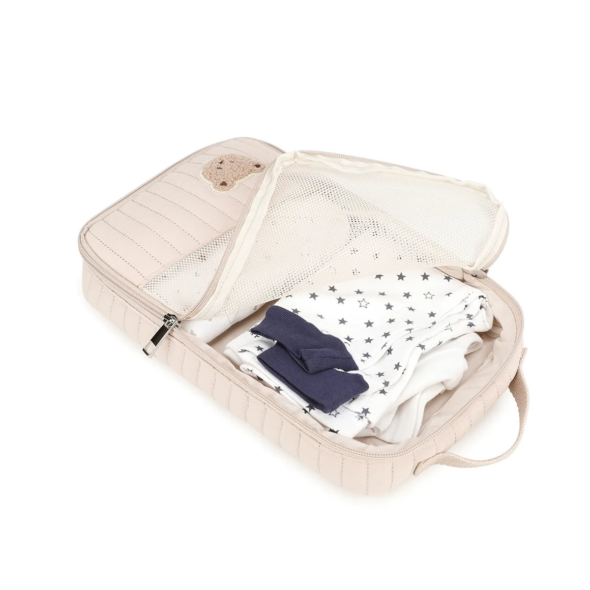 Sac à couches mignon pour poussette, sac suspendu, rangement séparé pour vêtements et couches de bébé, sac de rangement pour changement et lavage de voyage