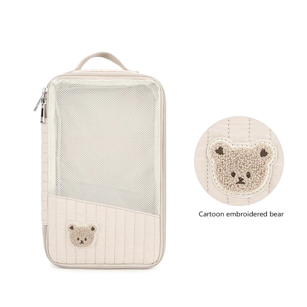 Sac à couches mignon pour poussette, sac suspendu, rangement séparé pour vêtements et couches de bébé, sac de rangement pour changement et lavage de voyage