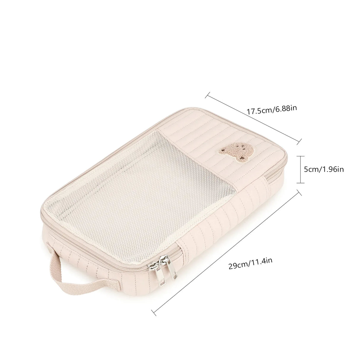 Sac à couches mignon pour poussette, sac suspendu, rangement séparé pour vêtements et couches de bébé, sac de rangement pour changement et lavage de voyage