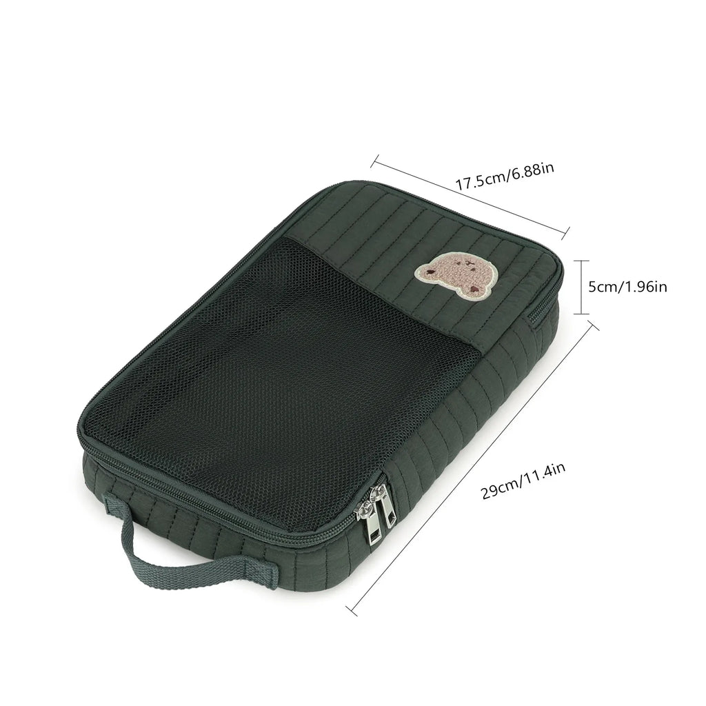 Sac à couches mignon pour poussette, sac suspendu, rangement séparé pour vêtements et couches de bébé, sac de rangement pour changement et lavage de voyage