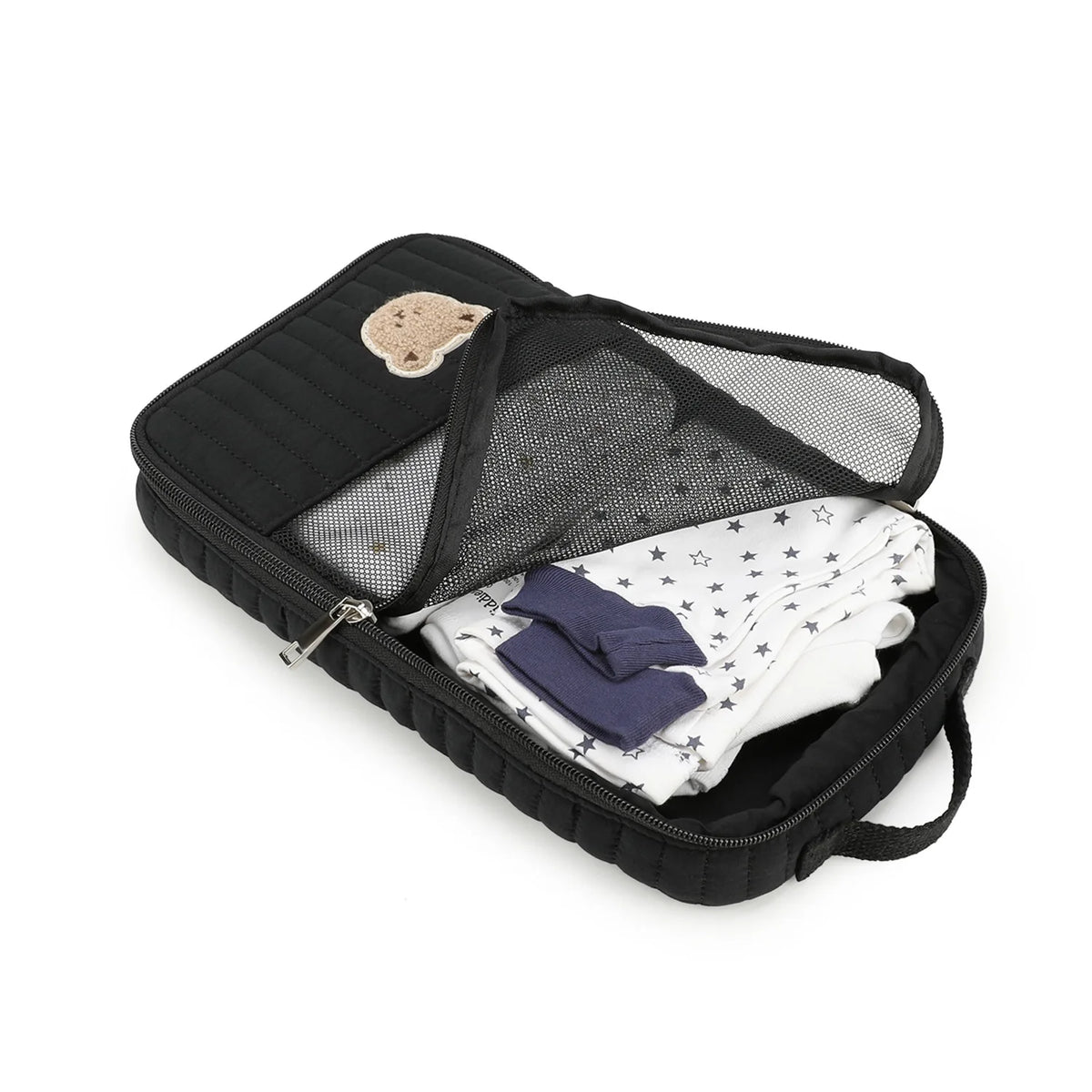 Sac à couches mignon pour poussette, sac suspendu, rangement séparé pour vêtements et couches de bébé, sac de rangement pour changement et lavage de voyage
