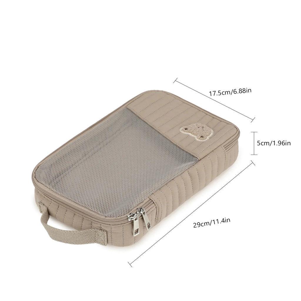 Sac à couches mignon pour poussette, sac suspendu, rangement séparé pour vêtements et couches de bébé, sac de rangement pour changement et lavage de voyage