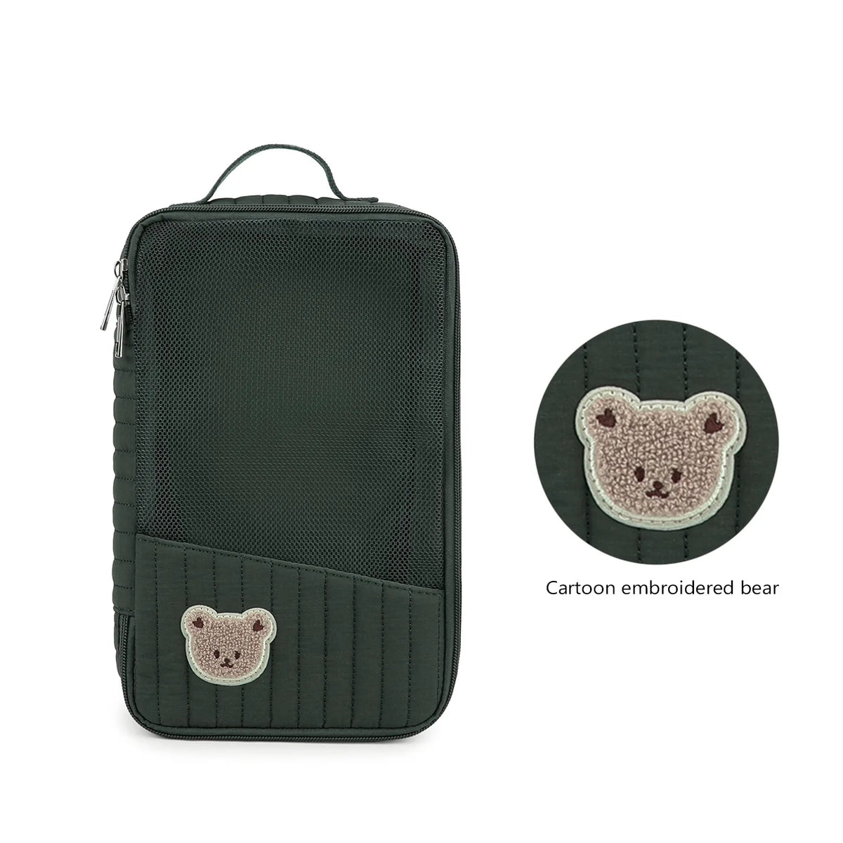Sac à couches mignon pour poussette, sac suspendu, rangement séparé pour vêtements et couches de bébé, sac de rangement pour changement et lavage de voyage