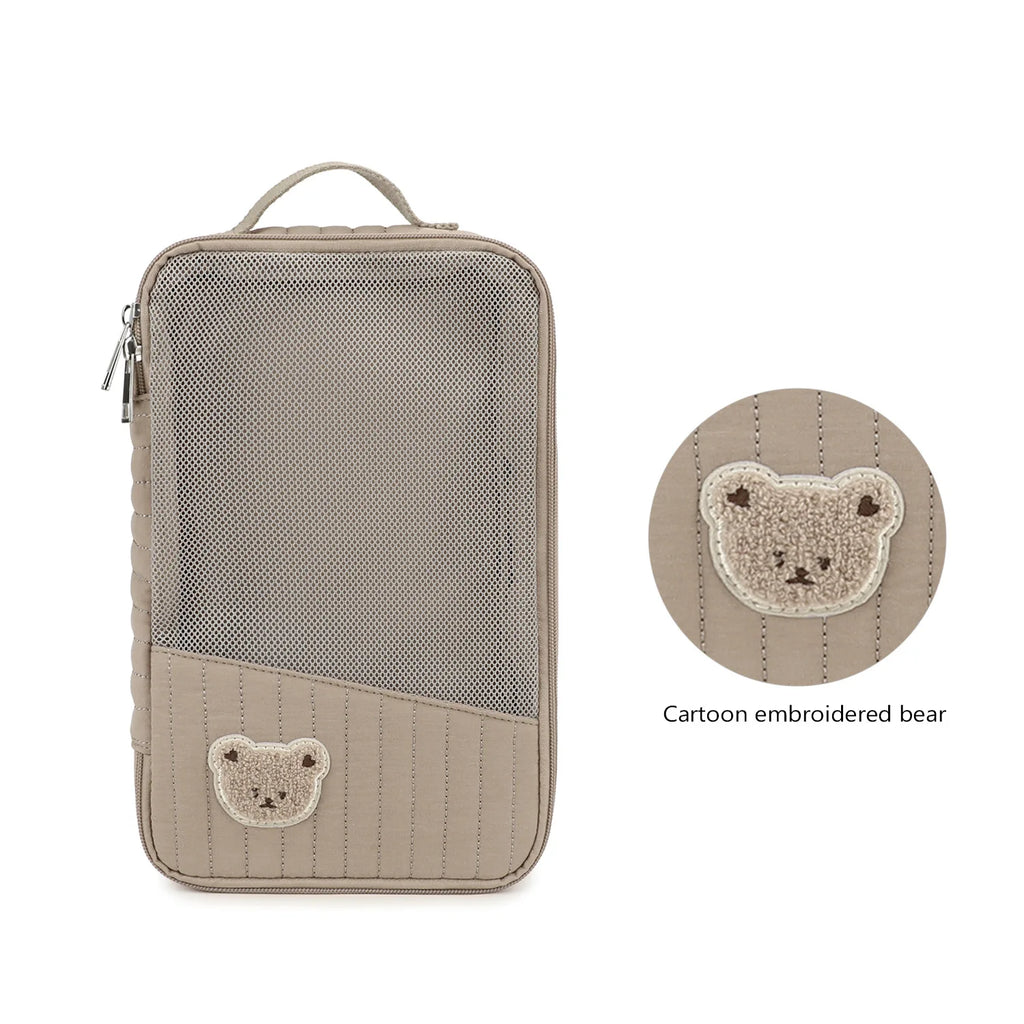 Sac à couches mignon pour poussette, sac suspendu, rangement séparé pour vêtements et couches de bébé, sac de rangement pour changement et lavage de voyage