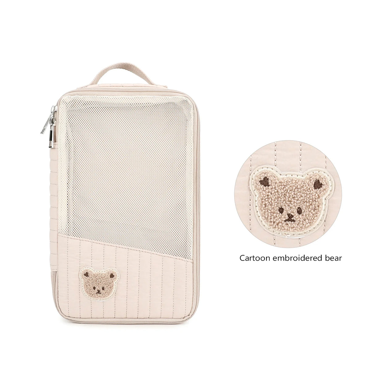 Sac à couches mignon pour poussette, sac suspendu, rangement séparé pour vêtements et couches de bébé, sac de rangement pour changement et lavage de voyage
