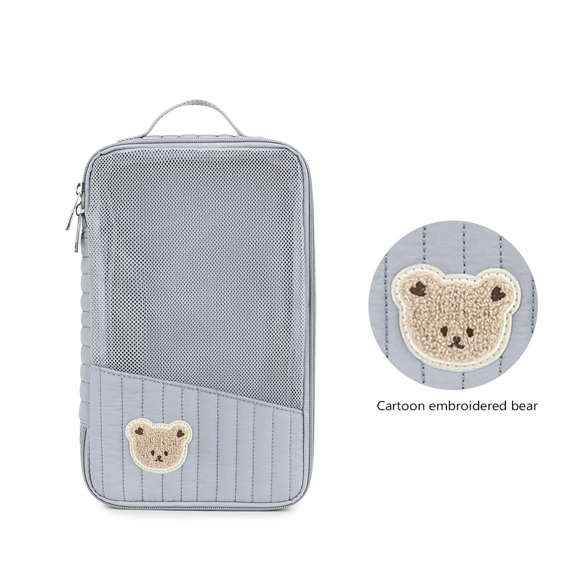 Sac à couches mignon pour poussette, sac suspendu, rangement séparé pour vêtements et couches de bébé, sac de rangement pour changement et lavage de voyage