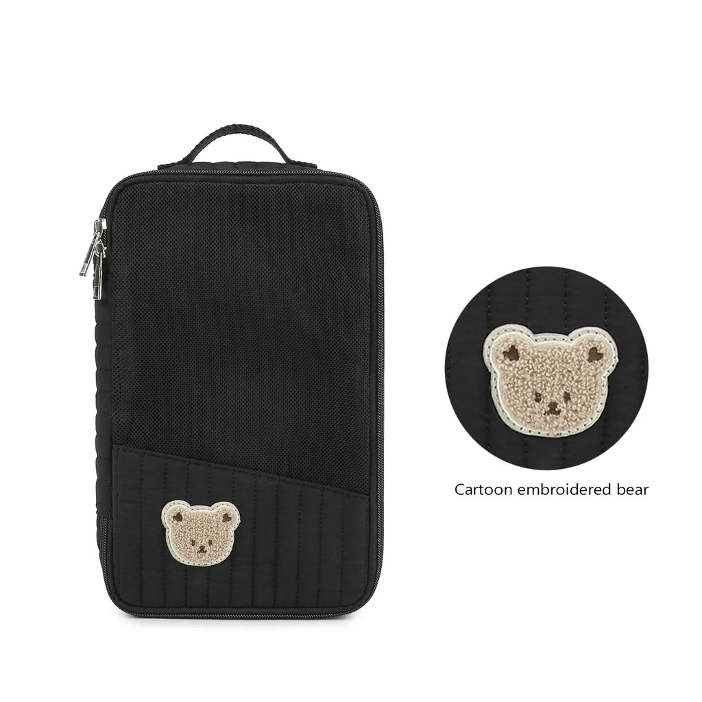 Sac à couches mignon pour poussette, sac suspendu, rangement séparé pour vêtements et couches de bébé, sac de rangement pour changement et lavage de voyage