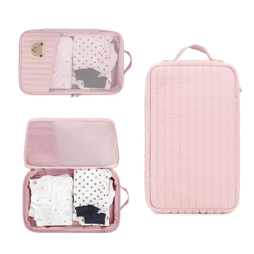 Sac à couches mignon pour poussette, sac suspendu, rangement séparé pour vêtements et couches de bébé, sac de rangement pour changement et lavage de voyage