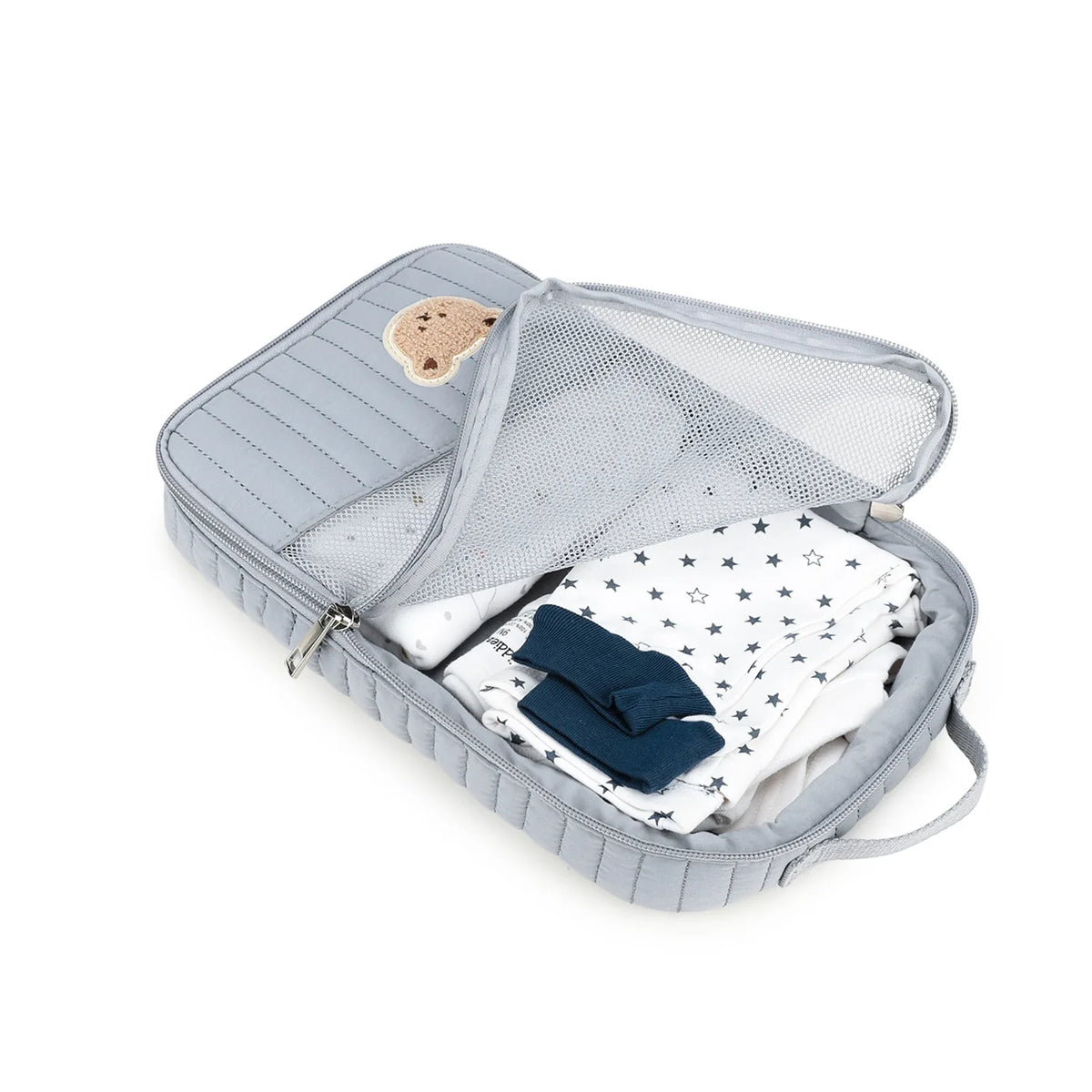 Sac à couches mignon pour poussette, sac suspendu, rangement séparé pour vêtements et couches de bébé, sac de rangement pour changement et lavage de voyage